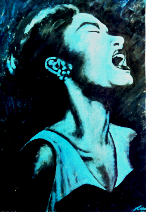 Lady Sings - acrylic - 1990